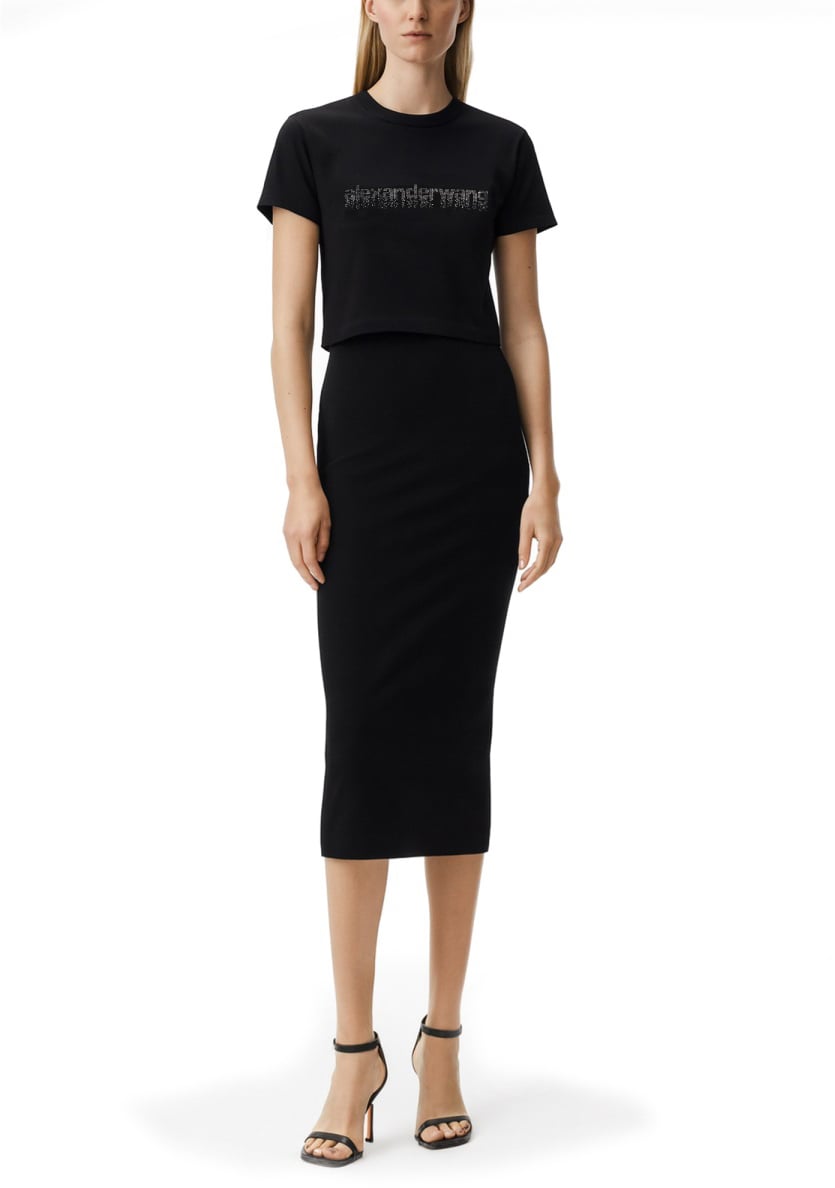 Alexander Wang T-SHIRT WITH LOGO Zwart