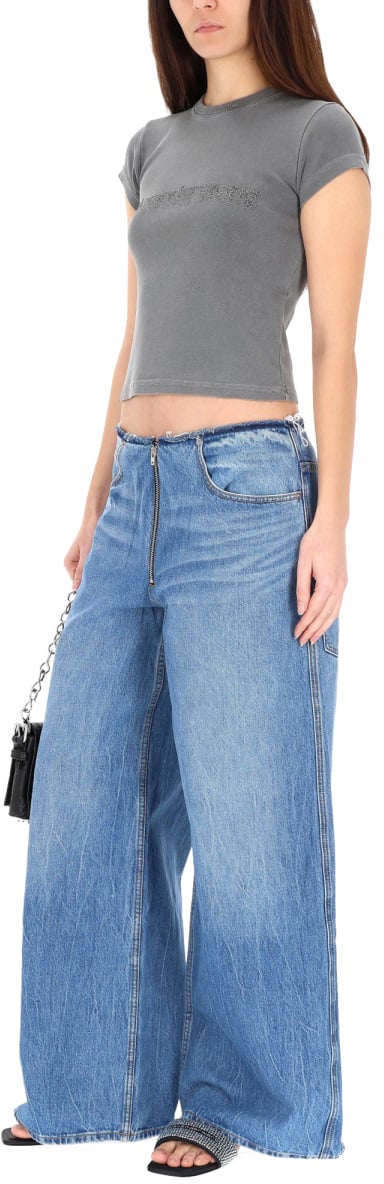 Alexander Wang T-SHIRT WITH LOGO Grijs