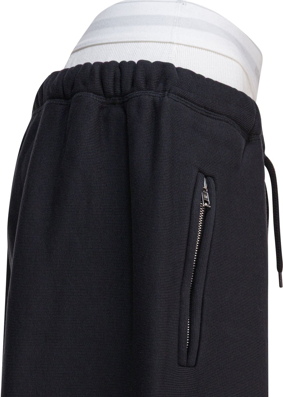 Alexander Wang WIDE LEG SWEATPANT W/ LOGO ELASTIC EXPOSED BRIEF Zwart