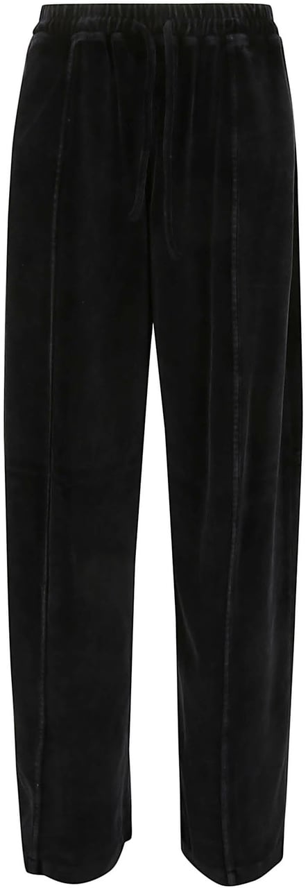 Alexander Wang Apple Logo Articulated Pull On Track Pant Black Zwart