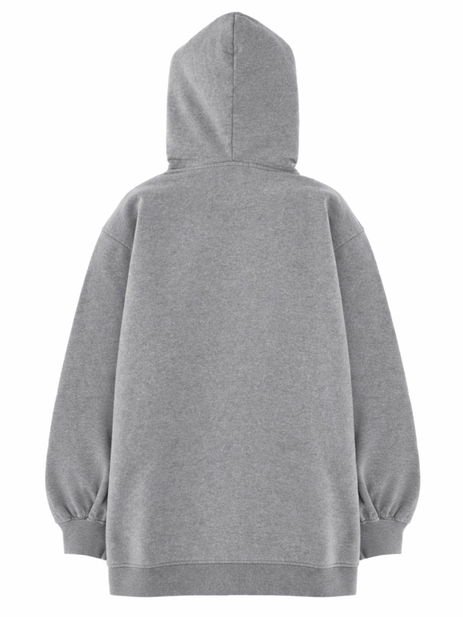 Alexander Wang Soft Grey Puffed Sleeves Cotton Mini Dress Grijs