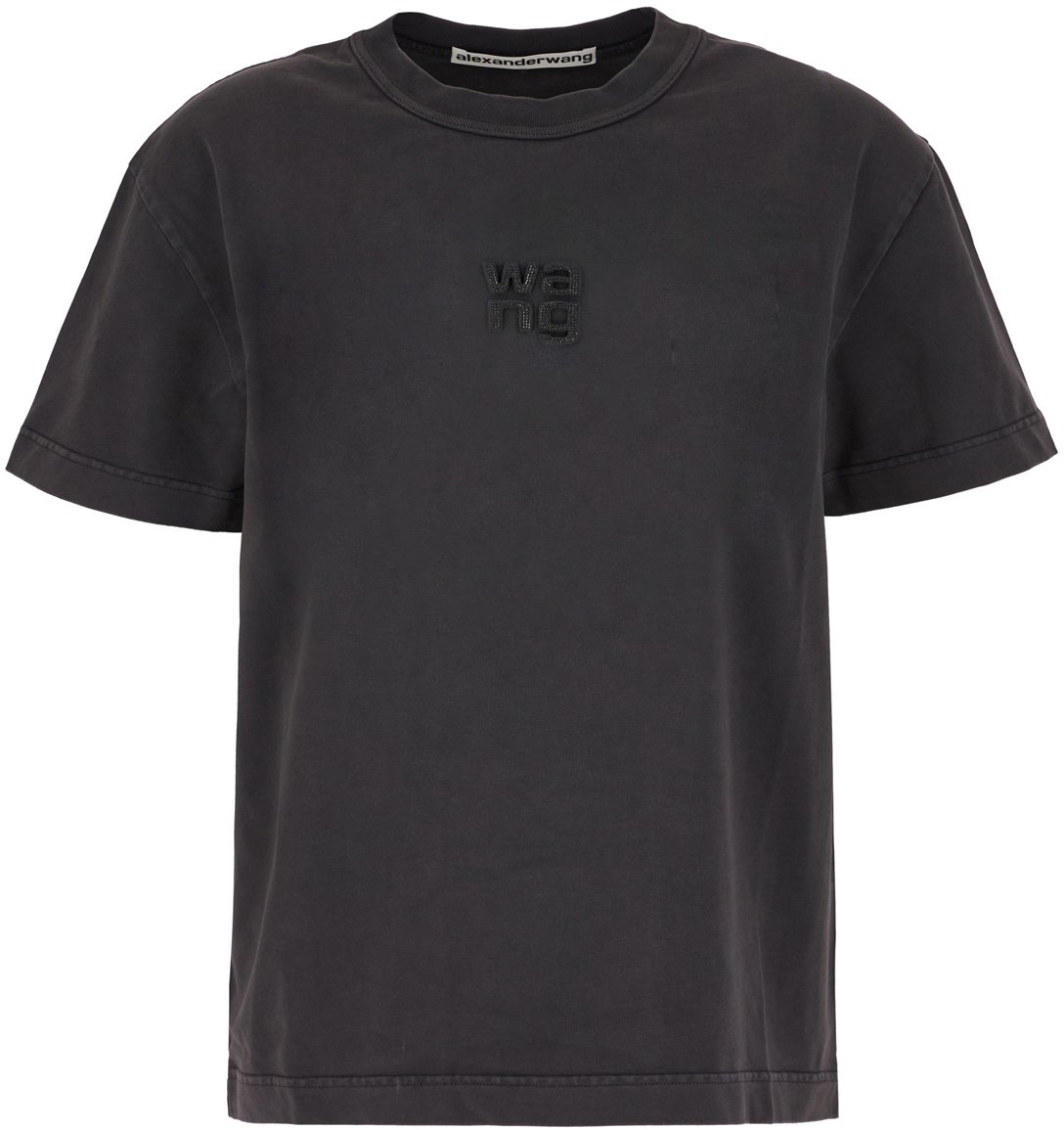 Alexander Wang T By Alexander Wang Charcoal cotton t-shirt Zwart