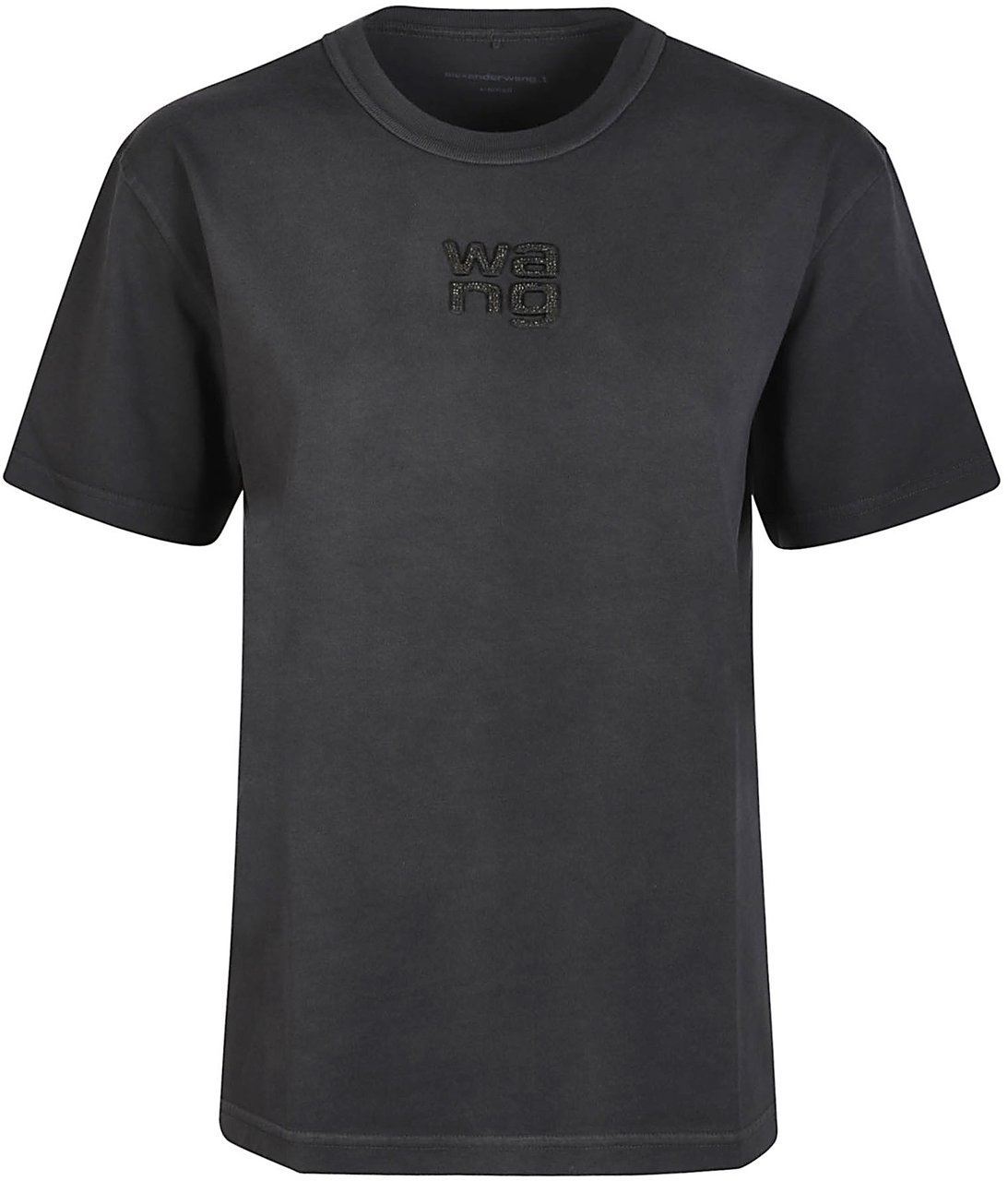Alexander Wang Hotfix Logo Short Sleeve T-shirt Grey Grijs