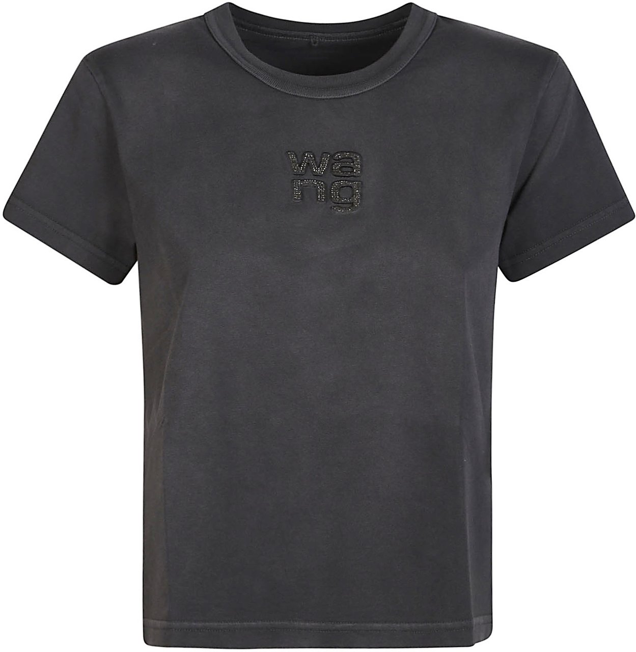 Alexander Wang Hotfix Logo Roundneck T-shirt Grey Grijs