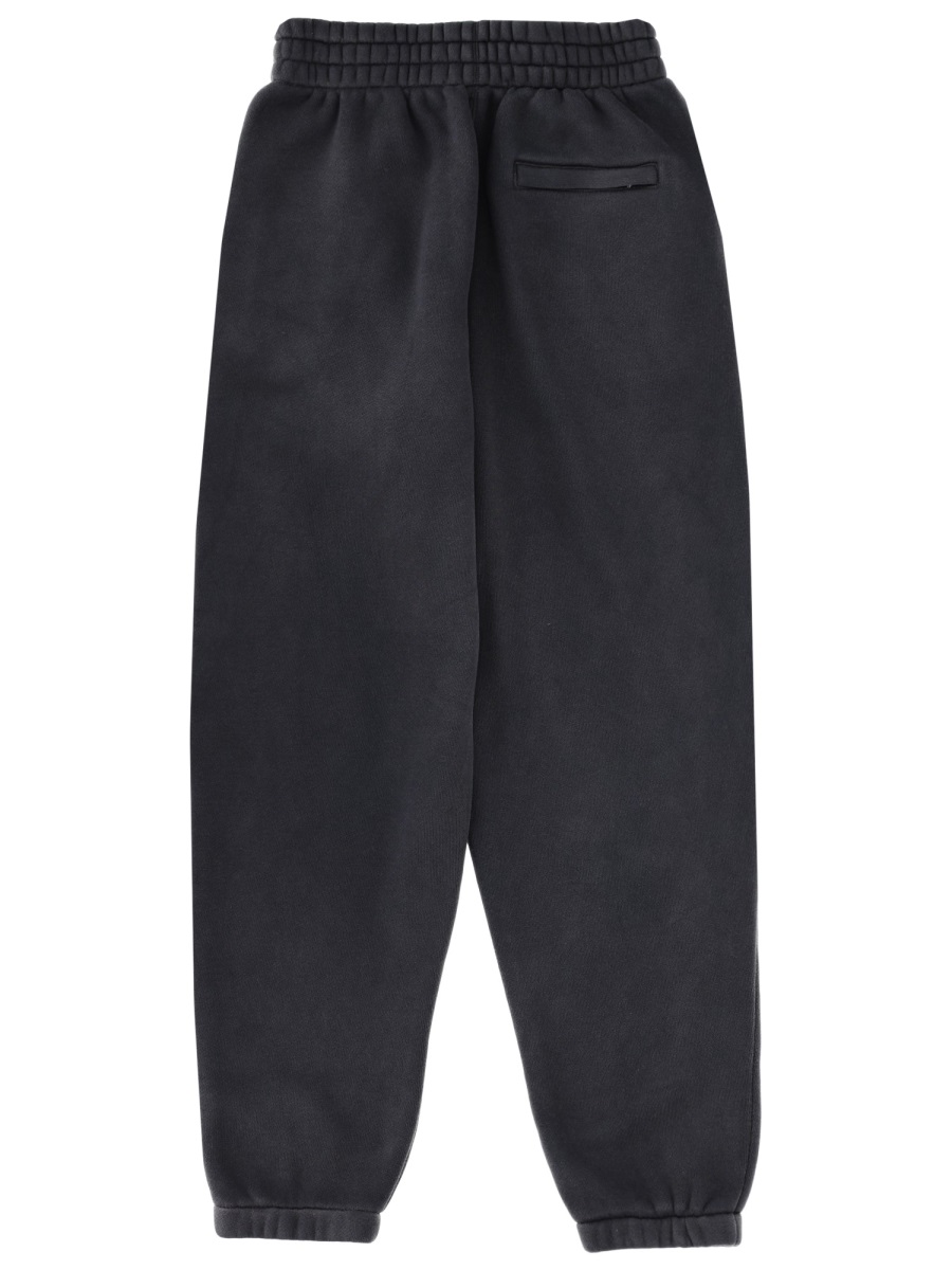 Alexander Wang Comfort Fit Cotton-Blend Logo Jogger Pants Zwart
