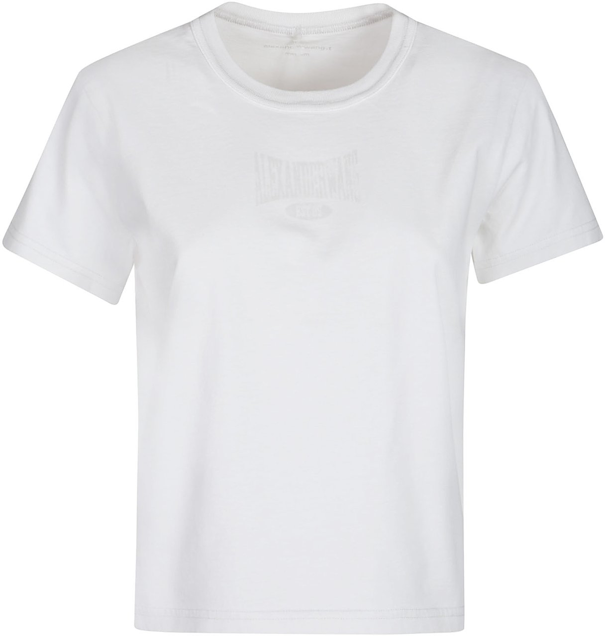 Alexander Wang Graphic Shrunken T-shirt White Wit