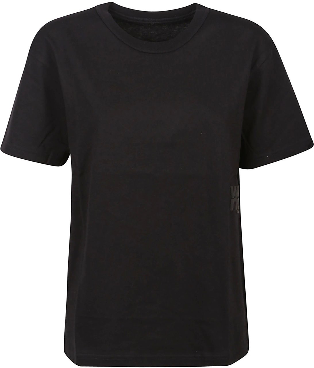 Alexander Wang Puff Logo Bound Neck Essential T-shirt Black Zwart