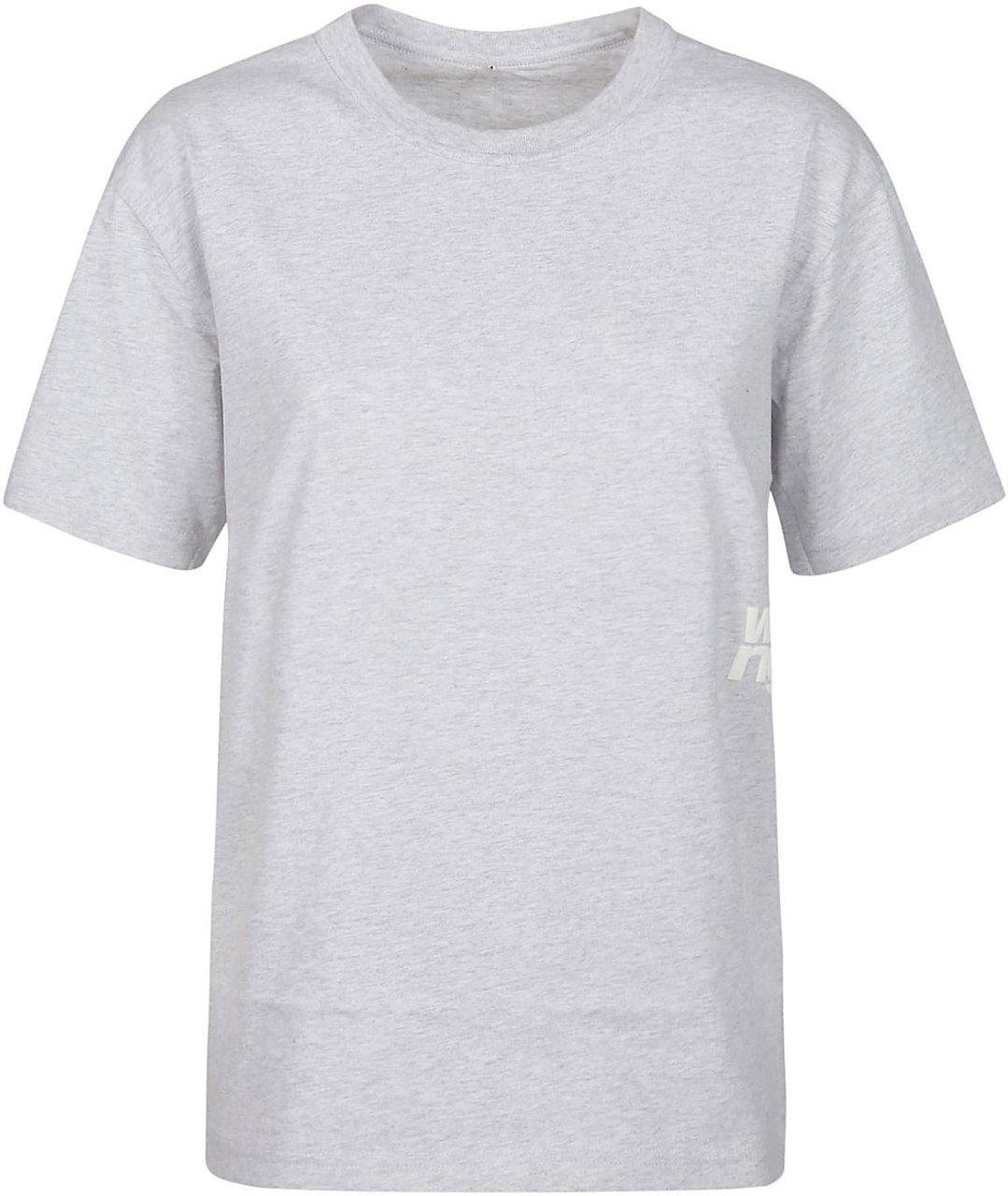 Alexander Wang Puff Logo Bound Neck Essential T-shirt Grey Grijs