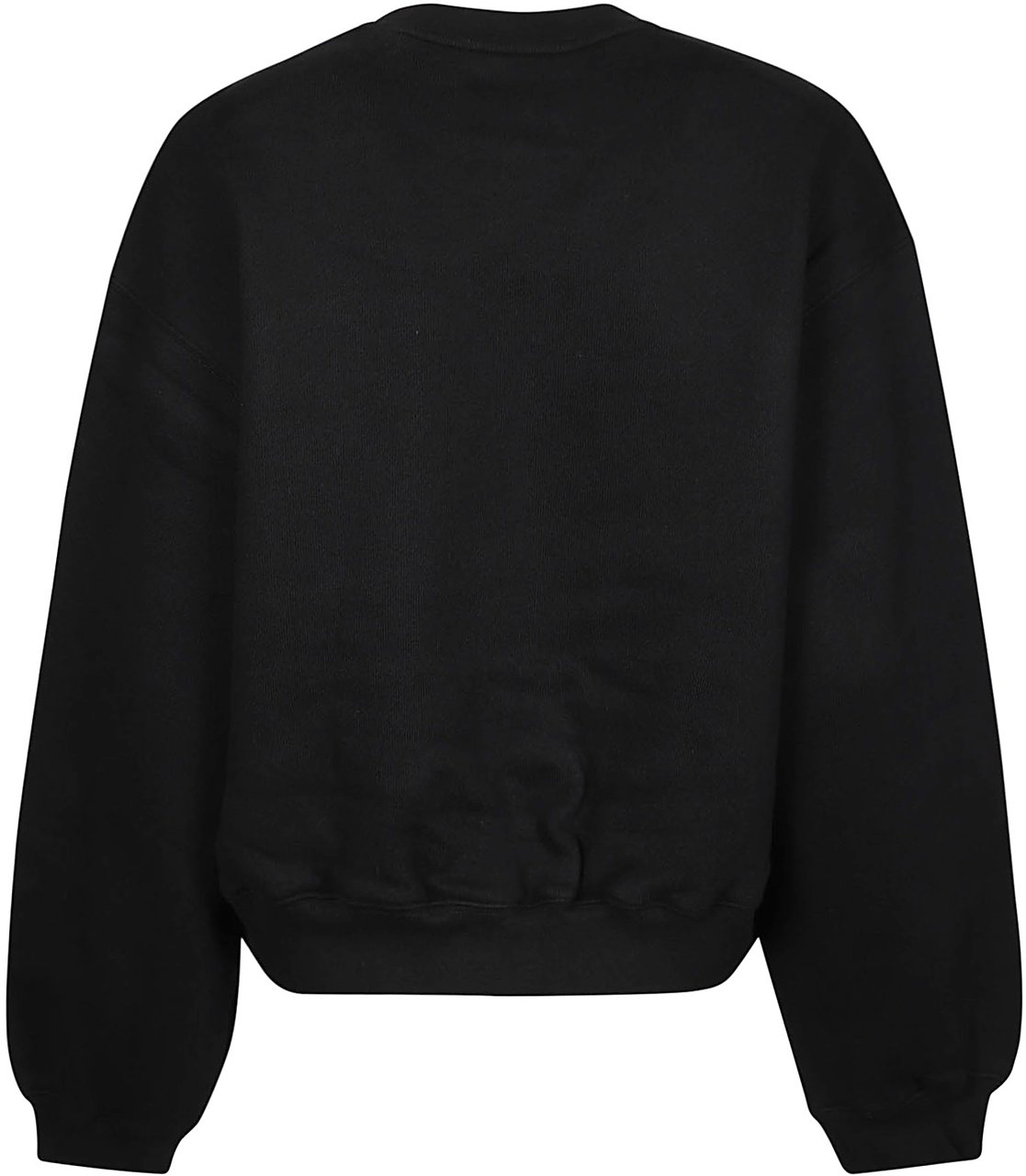 Alexander Wang Puff Paint Logo Essentail Terry Sweatshirt Black Zwart