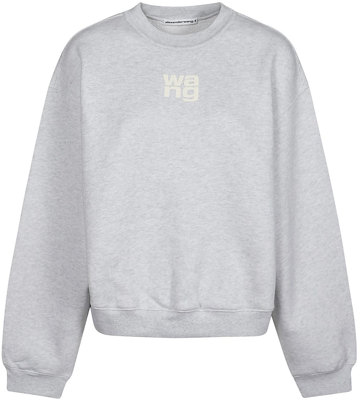 Alexander Wang Puff Paint Logo Essentail Terry Sweatshirt Grey Grijs