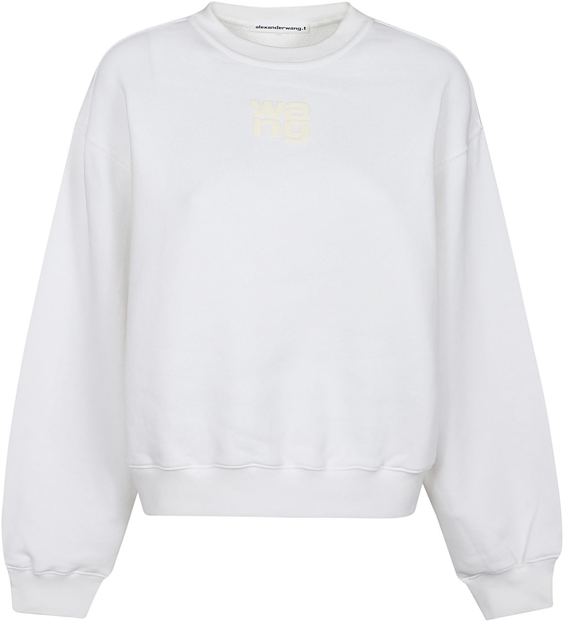 Alexander Wang Puff Paint Logo Essentail Terry Sweatshirt White Wit