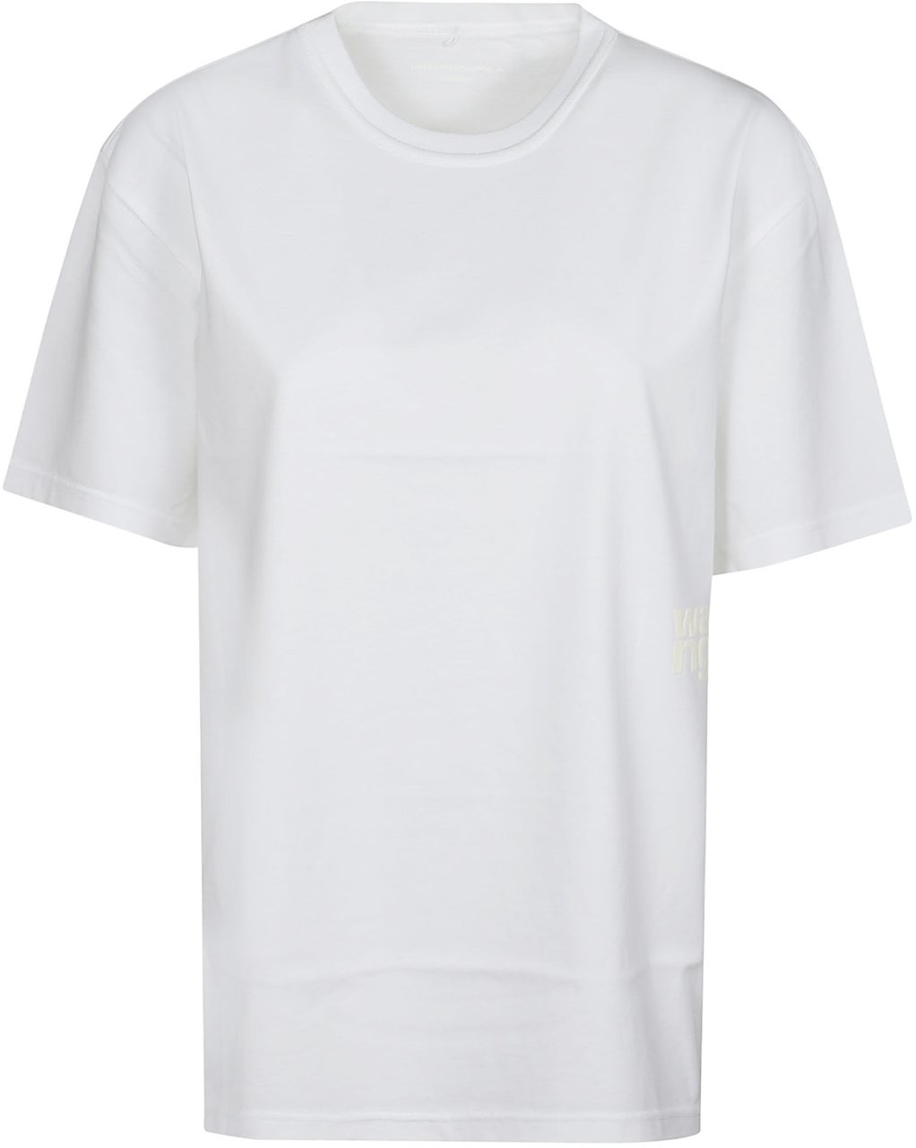 Alexander Wang Puff Logo Bound Neck Essential T-shirt White Wit