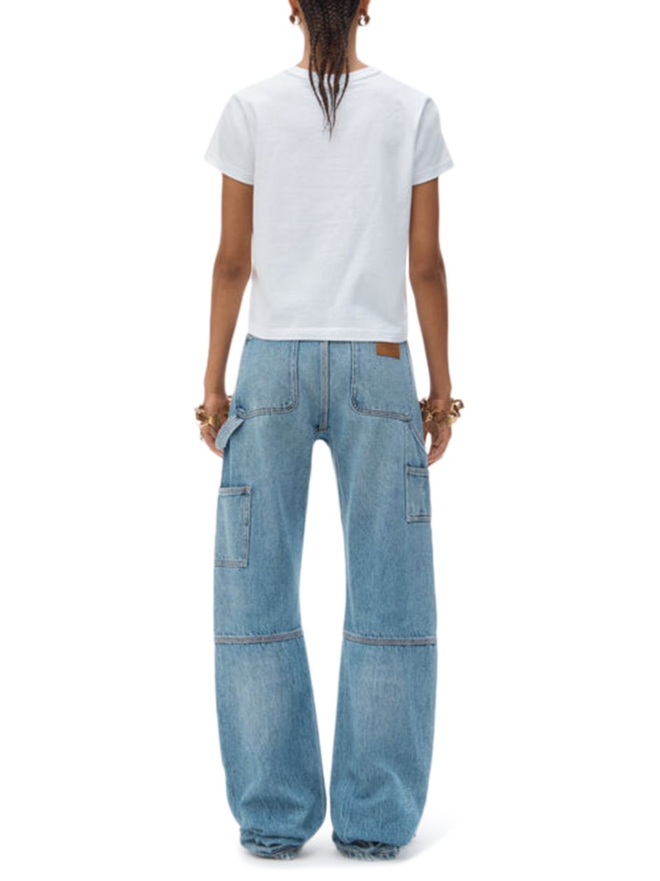 Alexander Wang Essential Jersey Shrunken Tee Wit
