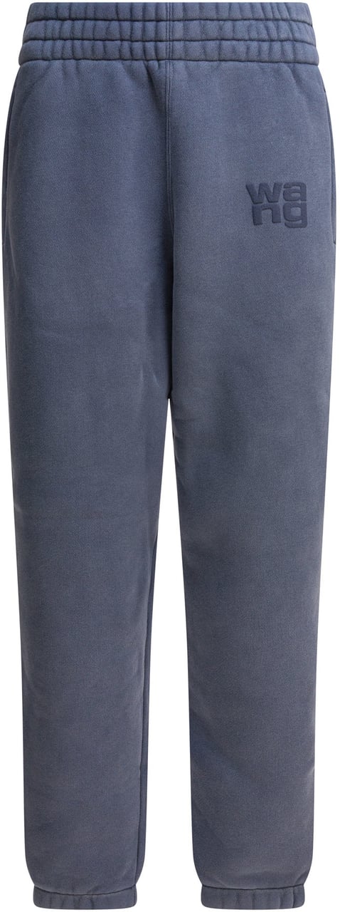 Alexander Wang ESSENTIAL TERRY CLASSIC SWEATPANT PUFF PAINT LOGO Blauw