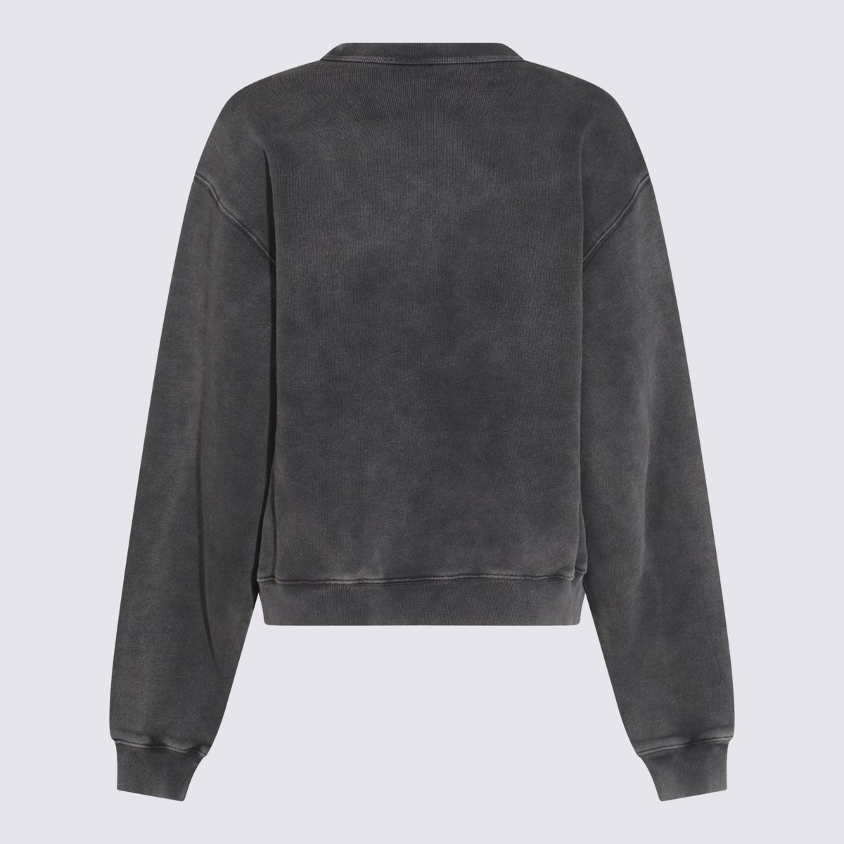 Alexander Wang Washed Charcoal Grey Sweater With Ribbed Cuffs Grijs