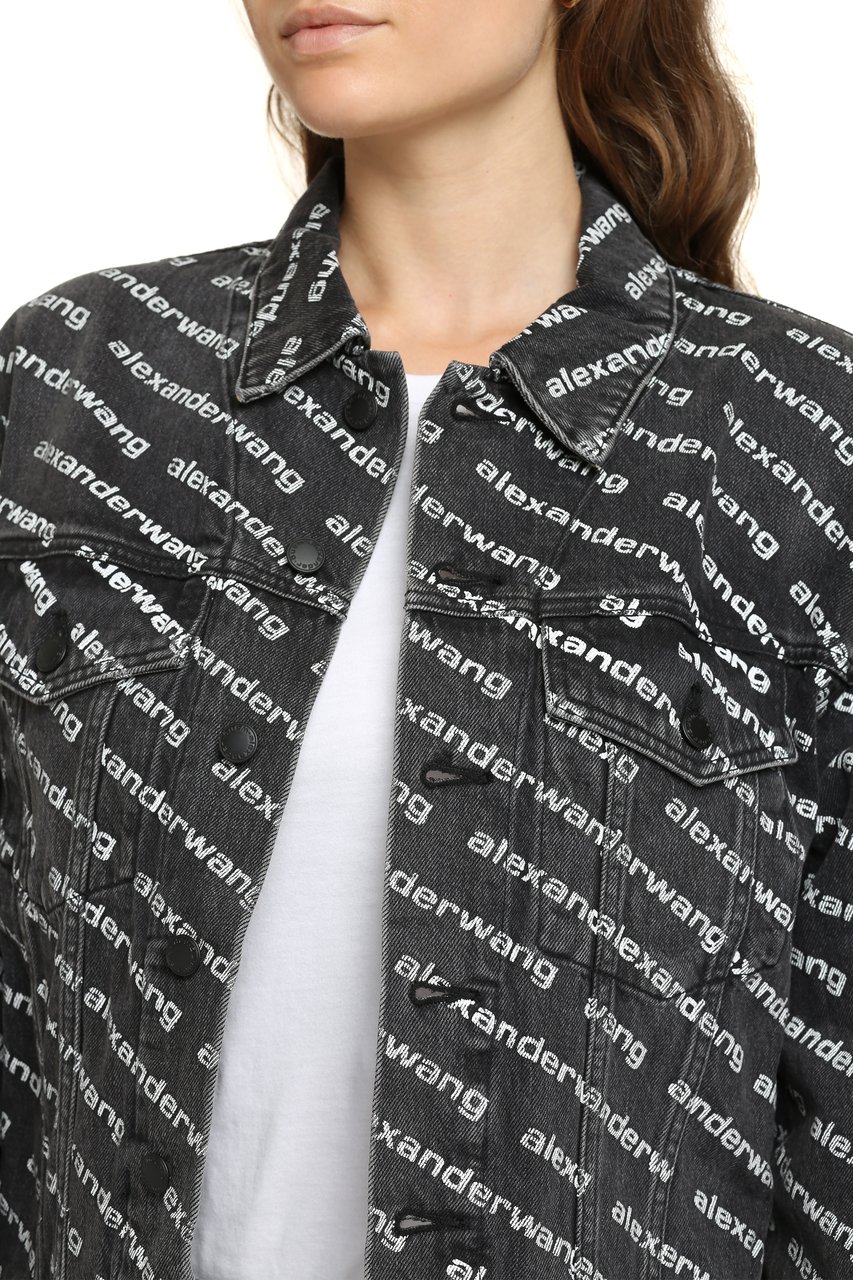 Alexander Wang Printed denim jacket Wit