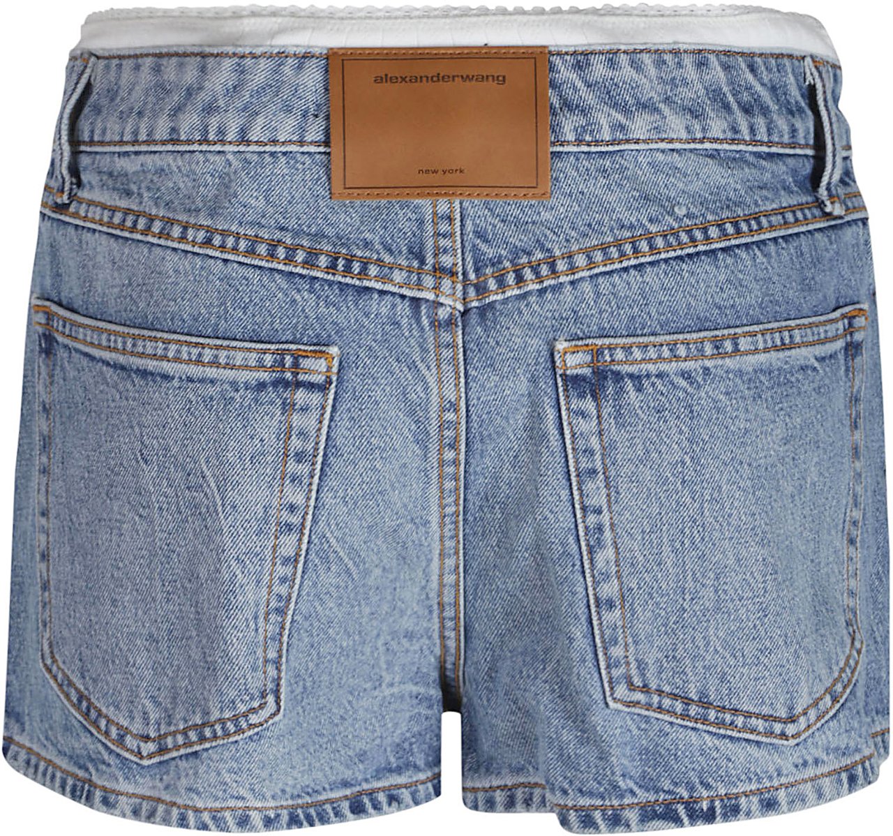 Alexander Wang High Rise Mini Short Blue Blauw