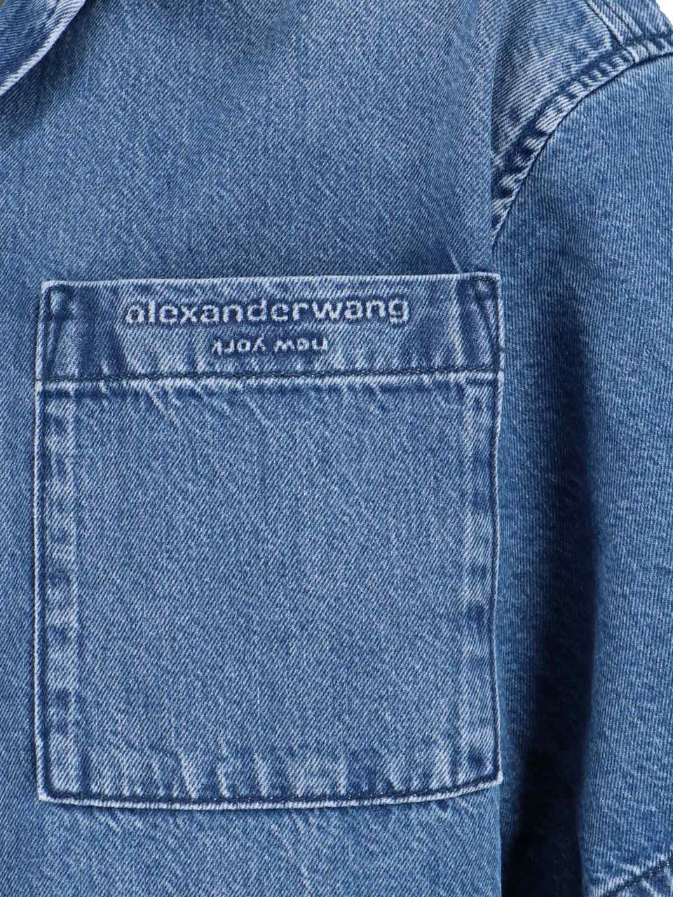 Alexander Wang Crop Shirt – Blue Blauw