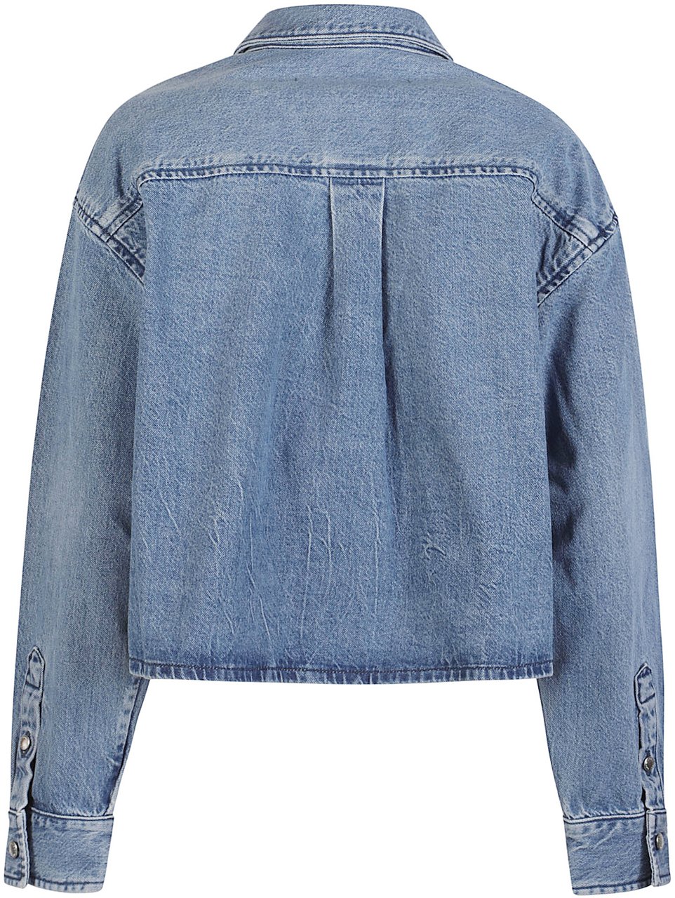 Alexander Wang Cropped Long Sleeve Shirt Blue Blauw