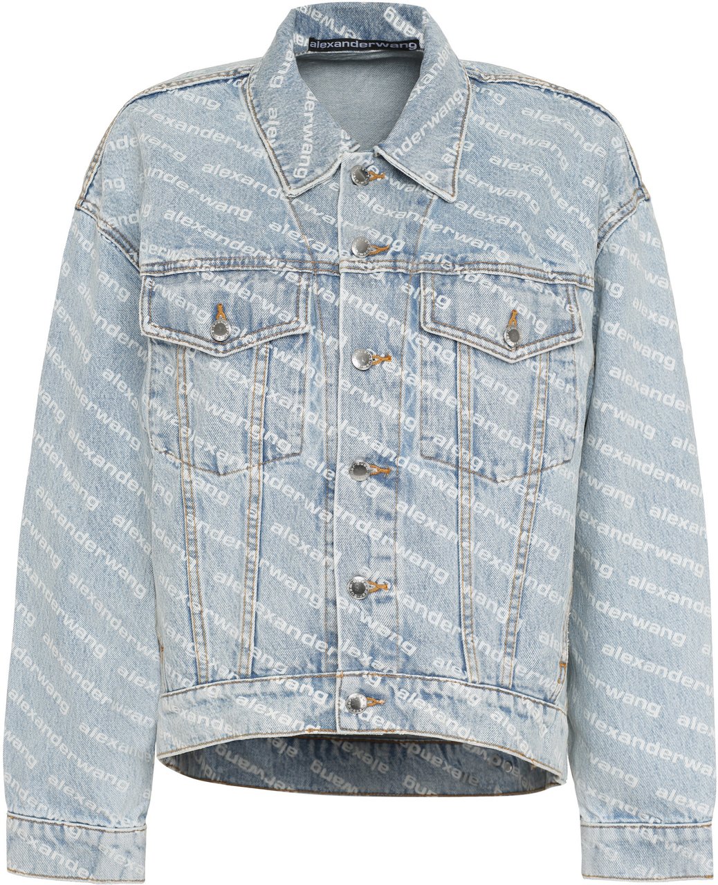 Alexander Wang Printed denim jacket Blauw