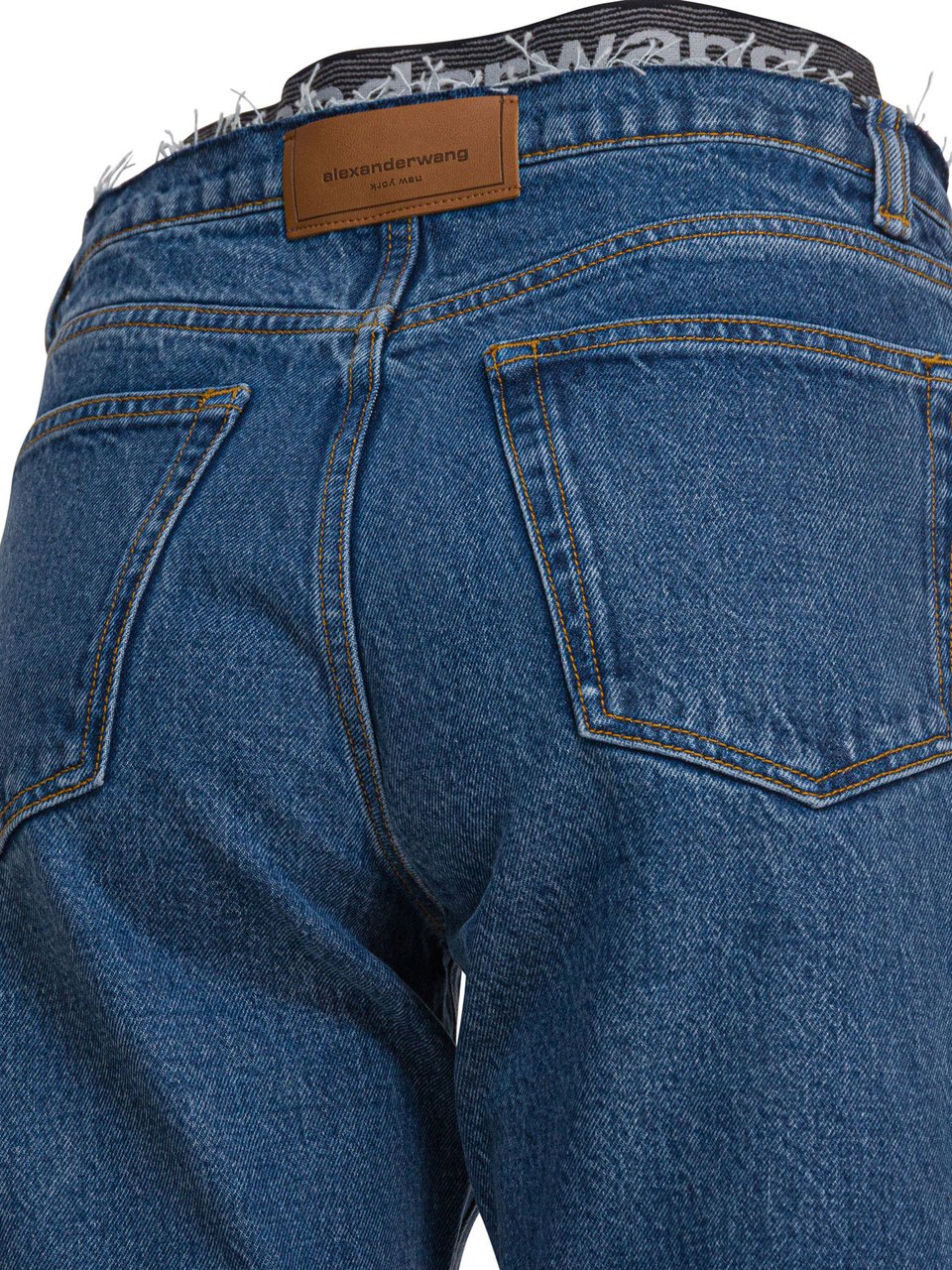 Alexander Wang PRE-STYLED EZ JEAN W/ SPORTY UNDIE Blauw