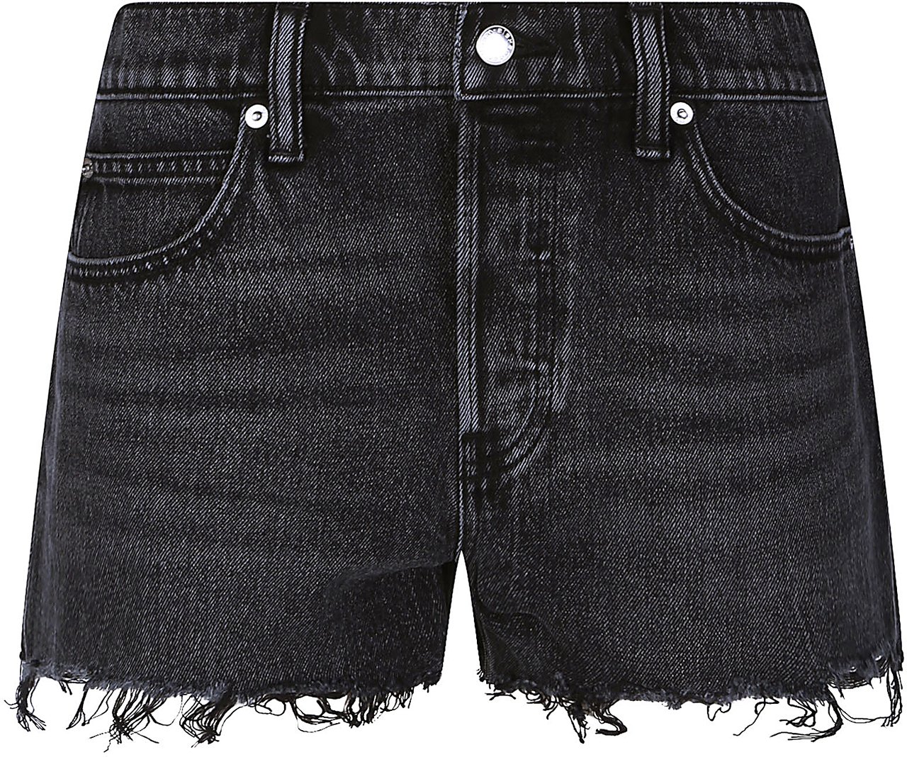 Alexander Wang Relaxed Crystal Hotfix At Back Pockets Short Grey Grijs