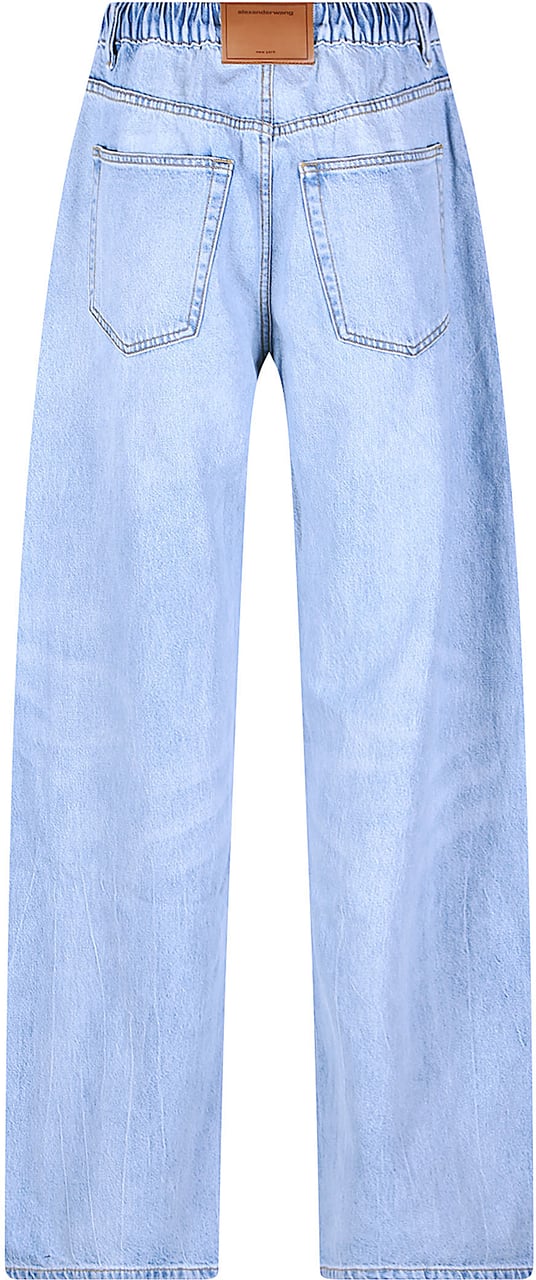 Alexander Wang Balloon Crystal Drawcord Jeans Blue Blauw