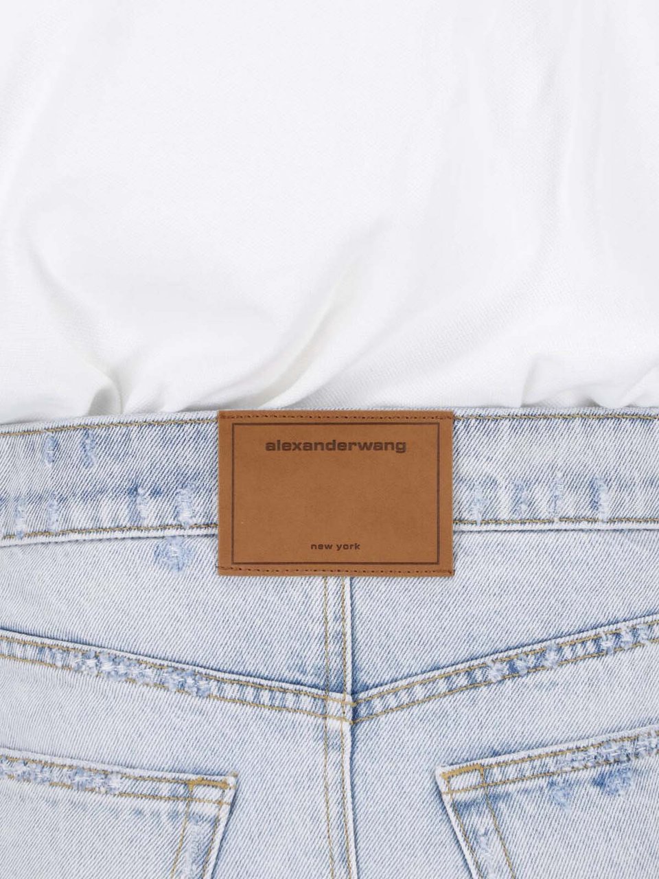 Alexander Wang Layered Denim and Polo-Style Dress Wit