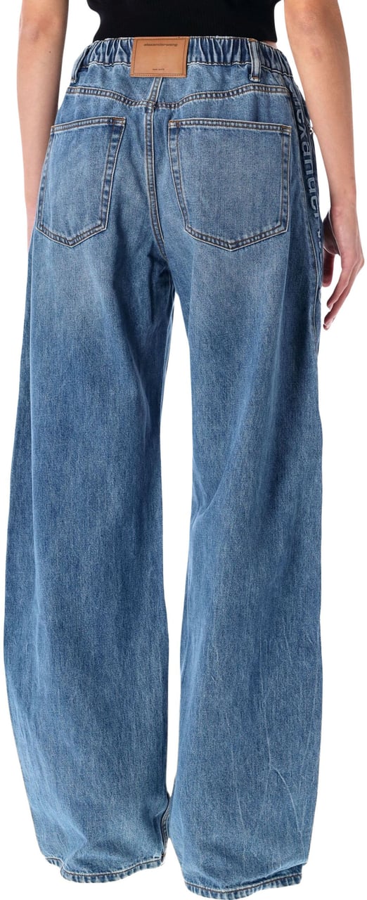 Alexander Wang Balloon Jogger With Logo Emboss Side Pan Deep Blue Blauw