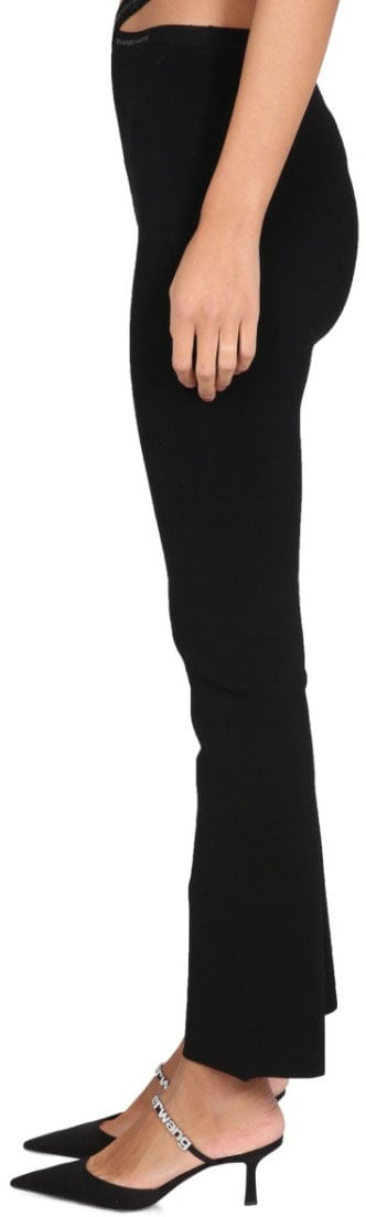 Alexander Wang Cross Leggings With Logo Zwart