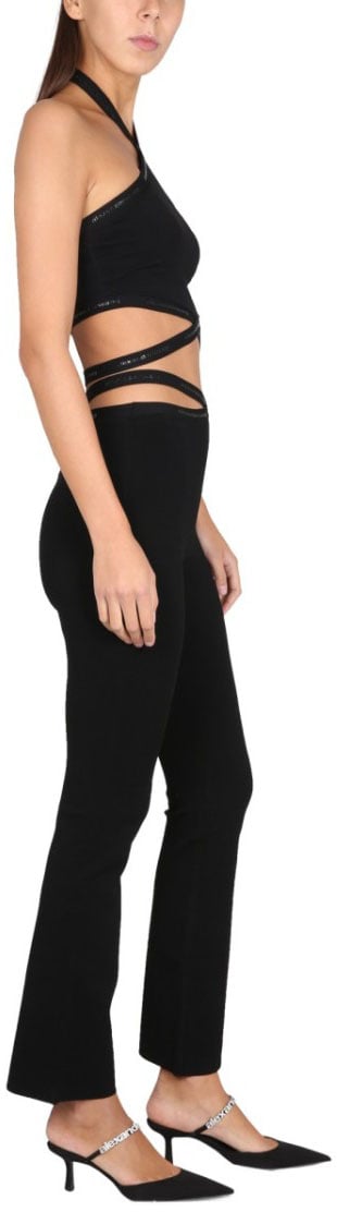 Alexander Wang Cross Leggings With Logo Zwart