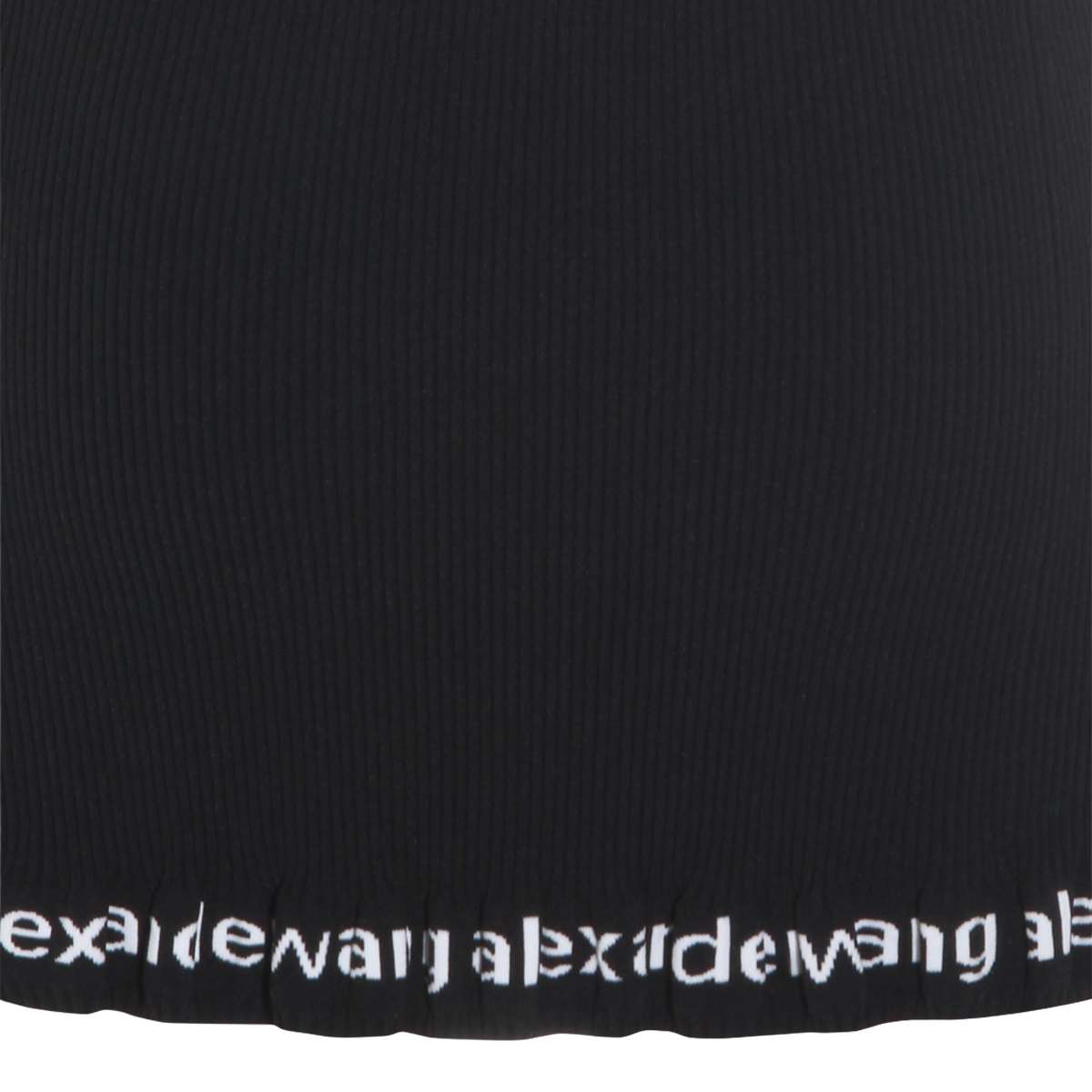 Alexander Wang Ribbed Black Mini Skirt Zwart