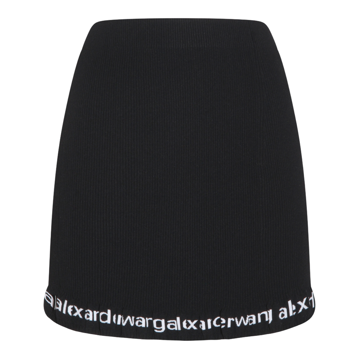Alexander Wang Ribbed Black Mini Skirt Zwart