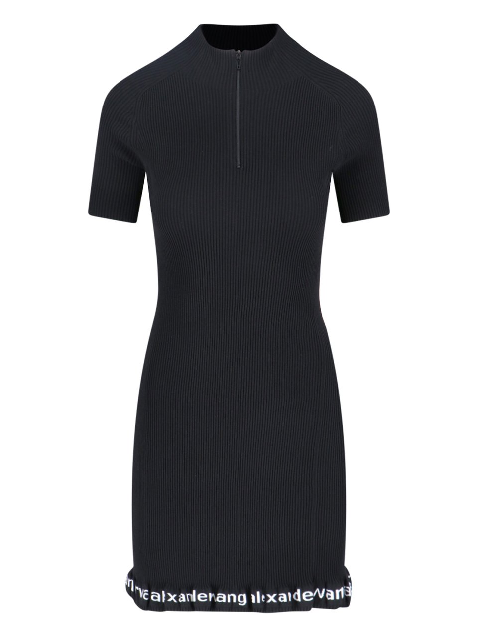 Alexander Wang Logo Midi Dress – Black Neutraal