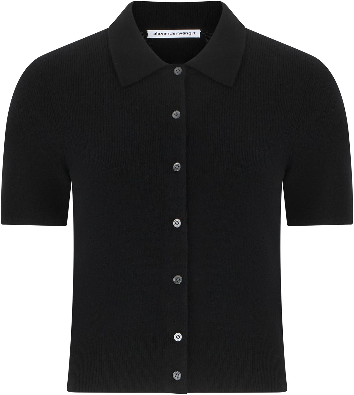 Alexander Wang Cardigan in wool with short sleeves Zwart