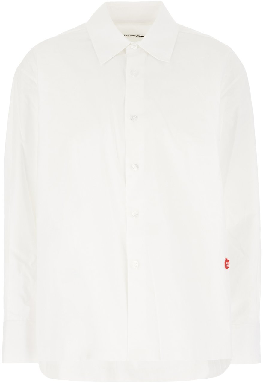 Alexander Wang Alexander Wang White poplin oversize shirt Wit