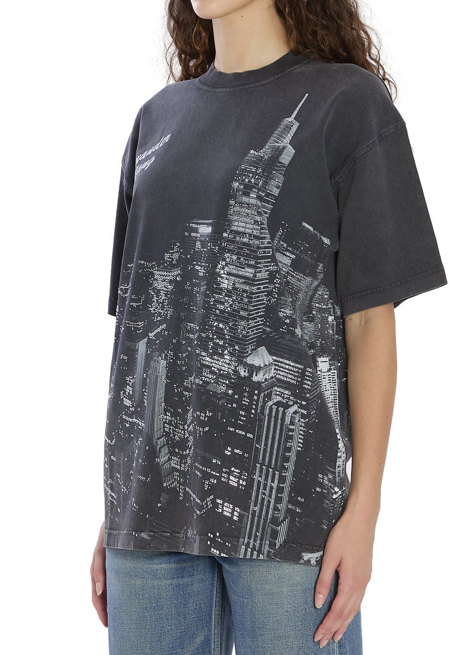 Alexander Wang T-shirt with rhinestones Zwart