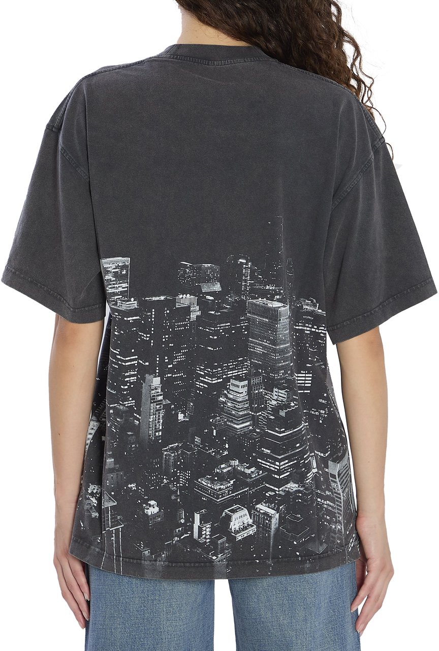 Alexander Wang T-shirt with rhinestones Zwart