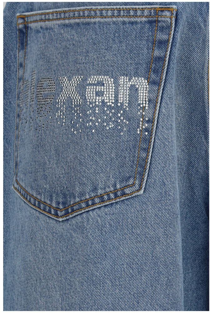 Alexander Wang Blue Cotton Jeans Denim Blauw