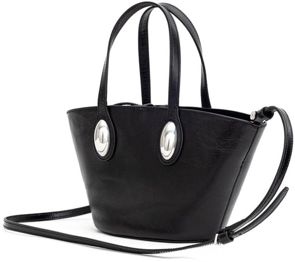 Alexander Wang Black Leather Shoulder Bag Zwart