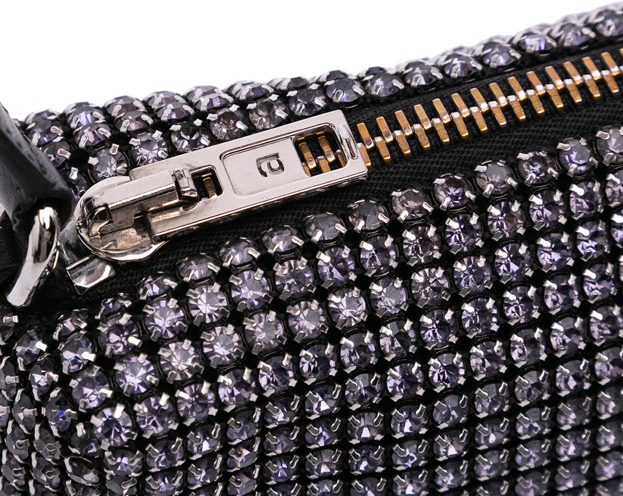 Alexander Wang Mesh Crystal Heiress Pouch Zwart