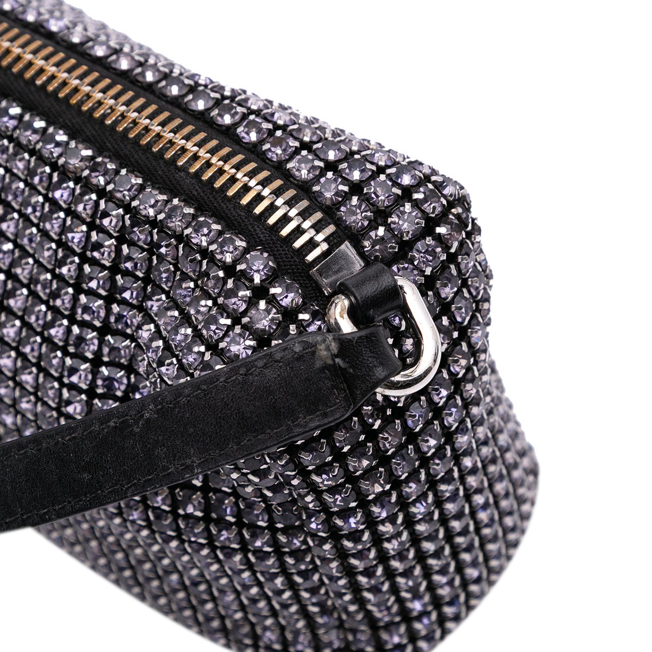 Alexander Wang Mesh Crystal Heiress Pouch Zwart