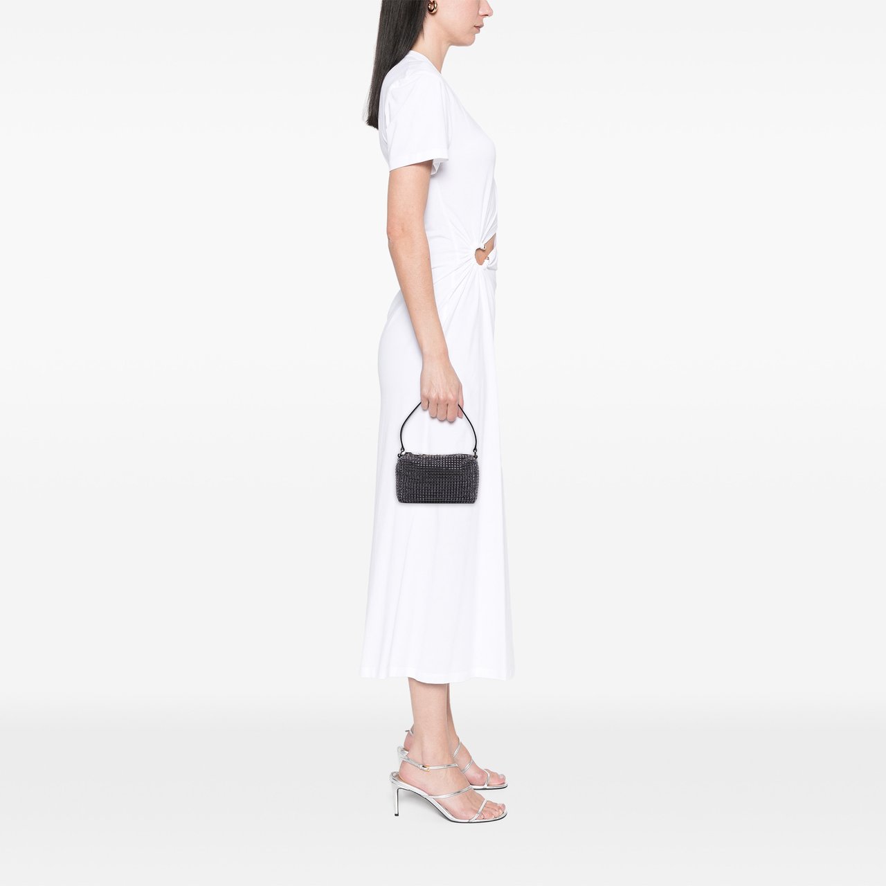 Alexander Wang Mesh Crystal Heiress Pouch Zwart