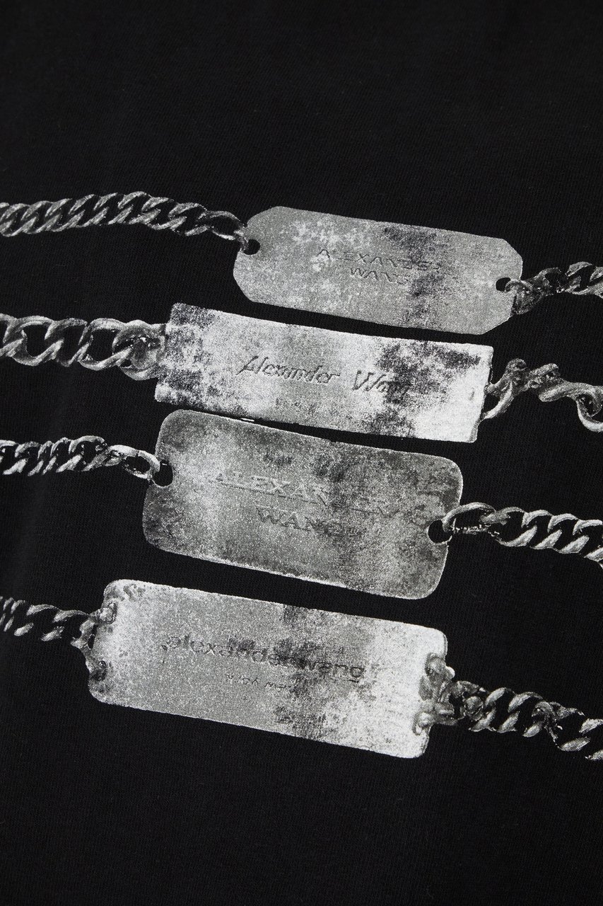 Alexander Wang Alexander Wang Black cotton oversize t-shirt Zwart