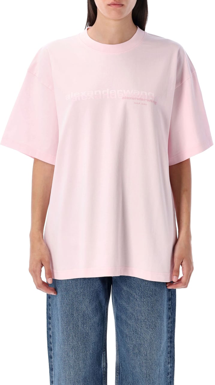 Alexander Wang Short Sleeve T-Shirt Light Pink Roze