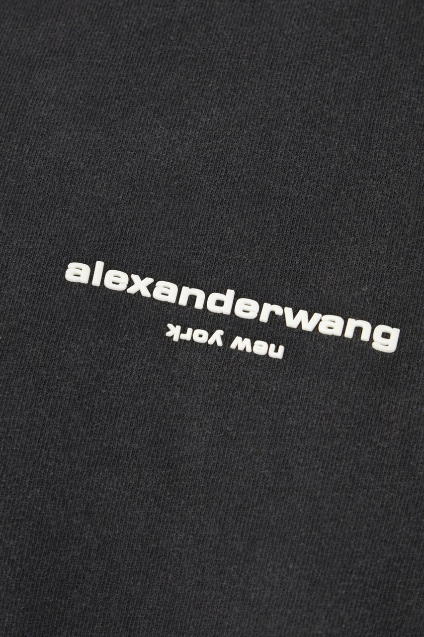 Alexander Wang White cotton T-shirt Zwart
