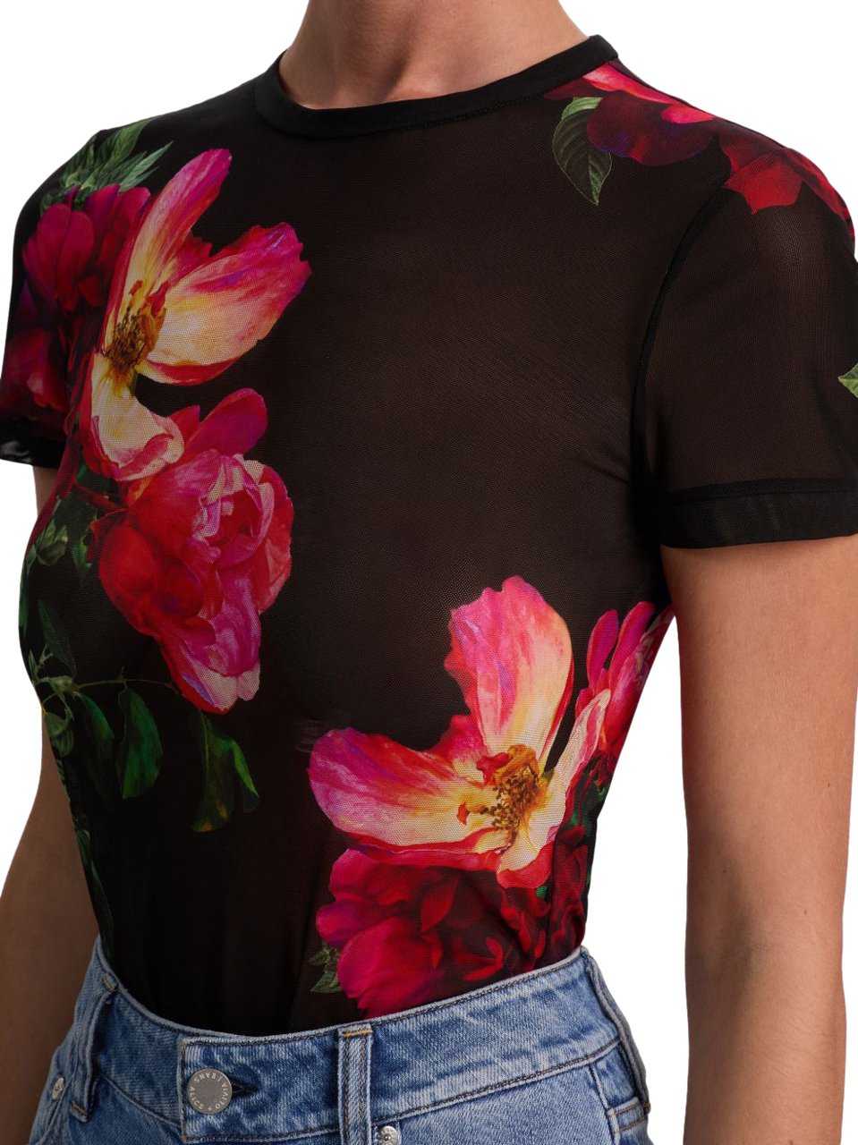 Alice + Olivia Top Black Zwart