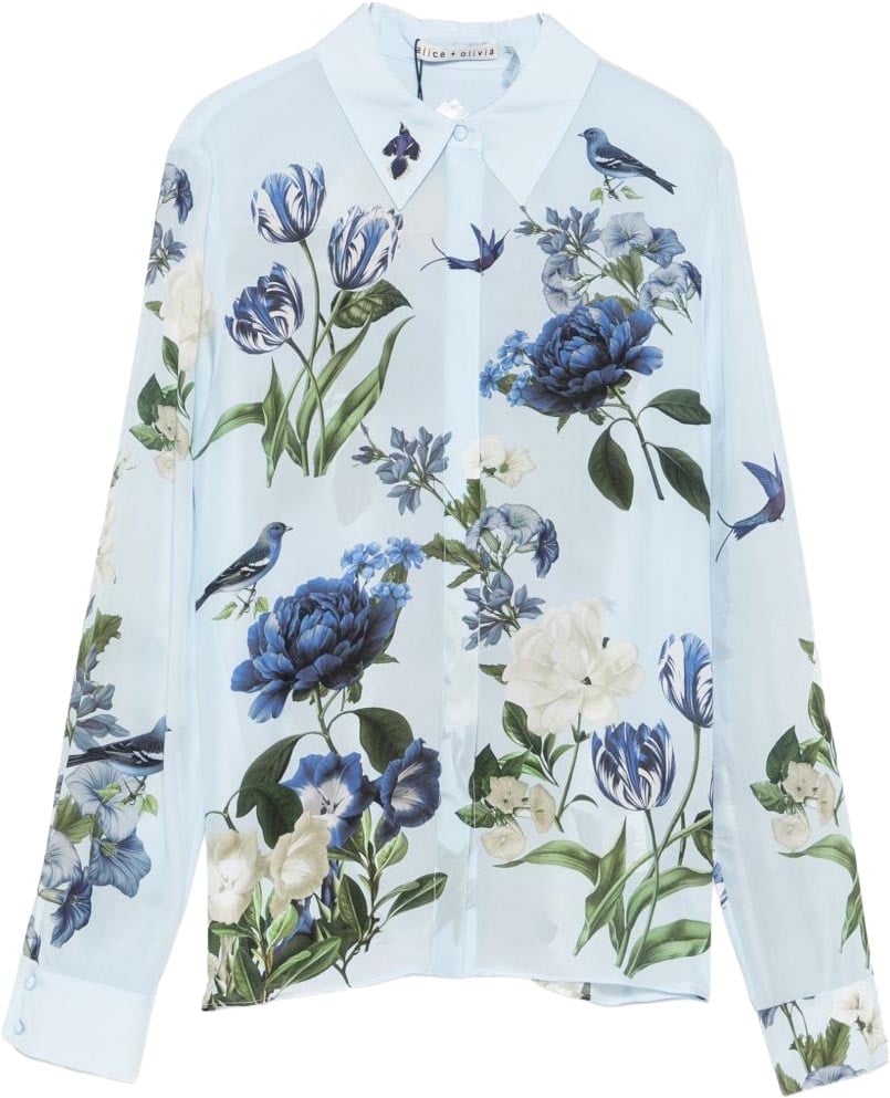 Alice + Olivia Shirts Light Blue Lichtblauw