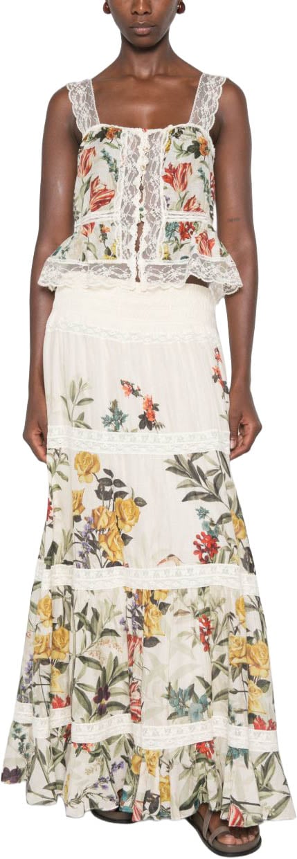 Alice + Olivia Top Avorio Wit