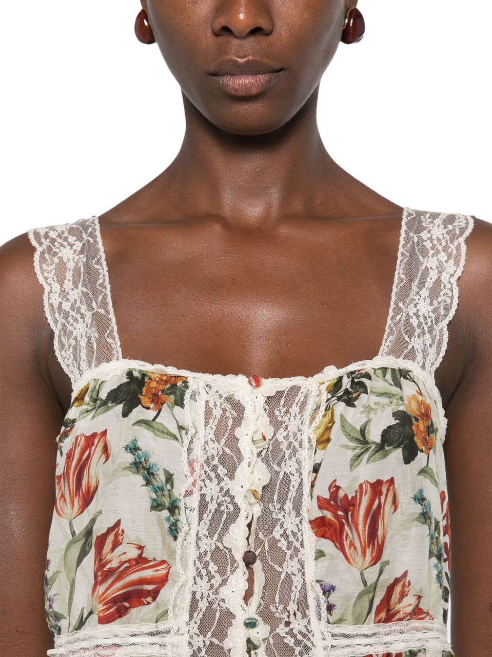 Alice + Olivia Top Avorio Wit